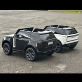 Ride on Car, color black and white, Range Rover, back view