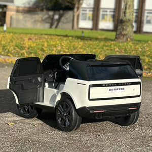 Ride on Car, color white, Range Rover, back view